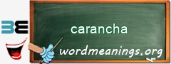 WordMeaning blackboard for carancha